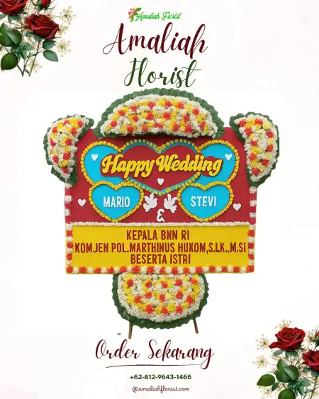 Papan Bunga Pernikahan Hargoretno